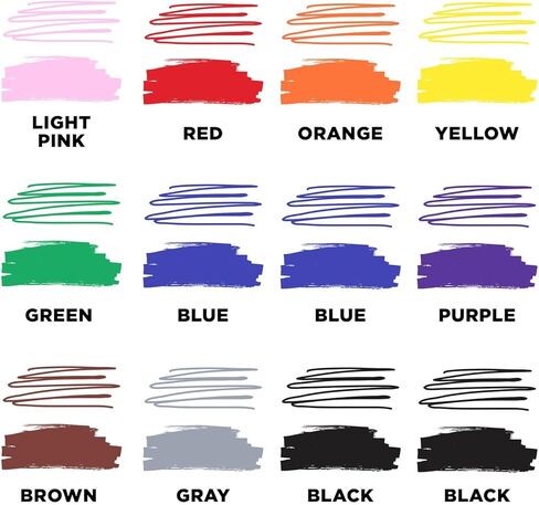 Tulip Fine Tip & Brush Tip Permanent Fabric Markers Ultimate Rainbow Pack, 24 Colors, Non-Toxic in Saudi Arabia