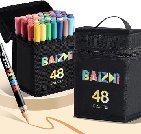 Acrylic Paint Markers Set with Bag, Direct-Liquid Ink Control System with Soft Tip, Acrylic Paint Pens for Rock, Wood, Glass, Canvas & More (60pcs) in Saudi Arabia