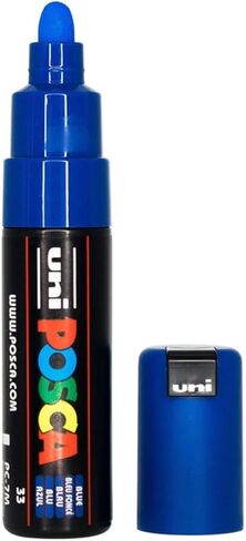 Posca Marker 7M باللون الأزرق، أقلام Posca للوازم الفنية، واللوازم المدرسية، والفن الصخري، وطلاء القماش، وأقلام القماش، وقلم الطلاء، وأقلام التحديد الفنية، وأقلام طلاء Posca in Kuwait