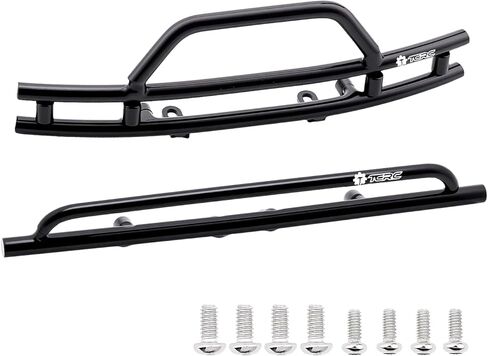 Metal Front and Rear Bumpers Set for 1/18 TRX4M F-150 High Trail Crawler Truck Upgrade,Black in Saudi Arabia