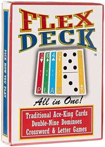 Flexdeck: (الدومينو، ألعاب الكلمات، ألعاب الورق مجتمعة) الكل في واحد من أوراق اللعب للأطفال والكبار للسفر واللعب في المنزل in Saudi Arabia
