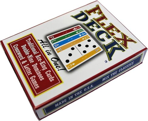 Flexdeck: (الدومينو، ألعاب الكلمات، ألعاب الورق مجتمعة) الكل في واحد من أوراق اللعب للأطفال والكبار للسفر واللعب في المنزل in Saudi Arabia