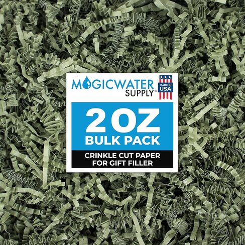 MagicWater Supply - 2 oz - Diamond Pastel Blue - Crinkle Cut Paper Shred Filler great for Gift Wrapping, Basket Filling, Birthdays, Weddings, Anniversaries, Valentines Day, and other occasions in Kuwait