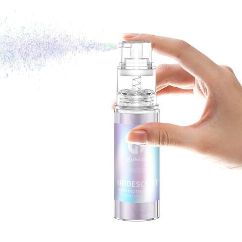 Iridescent Edible Glitter - Herbeklab Edible Glitter Spray 10g Edible Iridescent Glitter for Cakes Food Grade Drink Glitter Rainbow Edible Glitter for Cocktails Chocolate Strawberry in Saudi Arabia