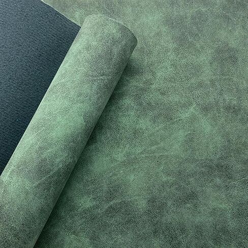 12" x 54" Soft Vegan Synthetic Faux Leather Fabric for DIY Crafts, Smooth Suede Craft Leatherette PU Fabric for Keychains Hairbows Projects Dark Green in Saudi Arabia