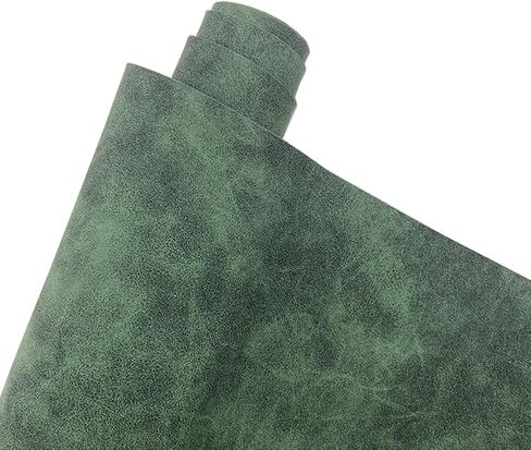 12" x 54" Soft Vegan Synthetic Faux Leather Fabric for DIY Crafts, Smooth Suede Craft Leatherette PU Fabric for Keychains Hairbows Projects Dark Green in Saudi Arabia