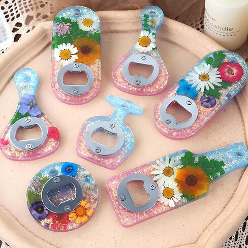 Bottle Opener Resin Molds, Bottle Opener Molds Kit for Epoxy Resin with Screwdriver and Patch DIY Jewelry Craft Mold Bottle Open Keychain Wine Corkscrew in Saudi Arabia
