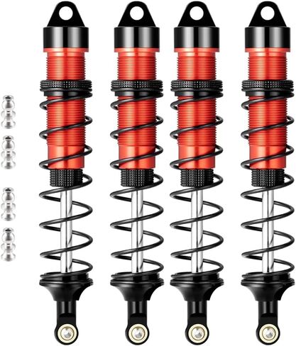 MORLORDY RC Shock Absorbers 2Pcs 115mm RC Front Shocks Damper for 1/8 Arrma 6S Kraton Typhon Outcast Notorious Redcat ZD,FS Racing,Team Losi Racing,HSP DHK HPI RC Truck Buggy (Black Red) in Saudi Arabia