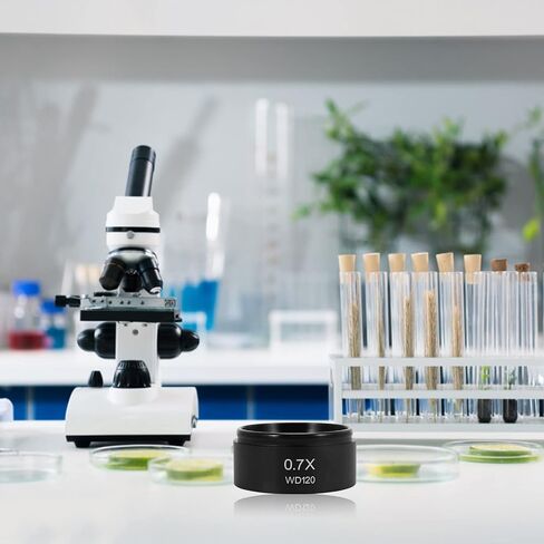 مجهر ستيريو ثلاثي العينيات عدسة موضوعية مساعدة WD120 0.7X بارلو 48 مللي متر ملحقات المجهر الخيط استبدال أجزاء الملحقات البديلة المساعدة in Saudi Arabia