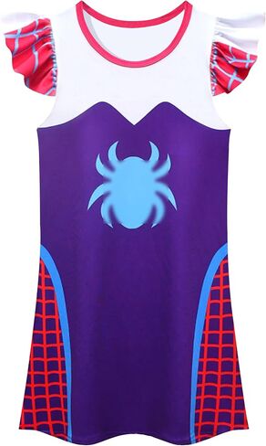 Kids Girls Casual Dresses Fantasty Dress Ruffle Sleeve Playwear 3-8Years in Kuwait