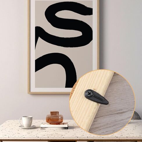 100 Pcs Metal Picture Frames Turn Button Fasteners with 100 Pcs Screws, Black Picture Frame Backing Clips Frames Back Fasteners Repair Kit for Hold Photo Picture Poster Painting in Saudi Arabia