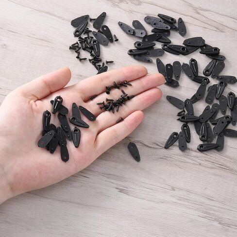 100 Pcs Metal Picture Frames Turn Button Fasteners with 100 Pcs Screws, Black Picture Frame Backing Clips Frames Back Fasteners Repair Kit for Hold Photo Picture Poster Painting in Saudi Arabia