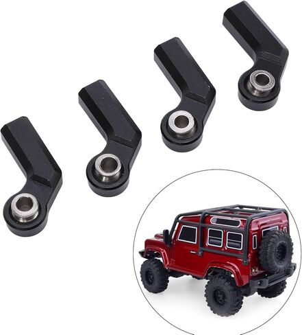 4PCSRC Link Rod Ends, Metal Ball Joint Alloy 7.0mm Diameter M4 Thread High Accuracy RC Car Bend Ball Joint for 1/10 Scale Model Cars (Black) in Saudi Arabia