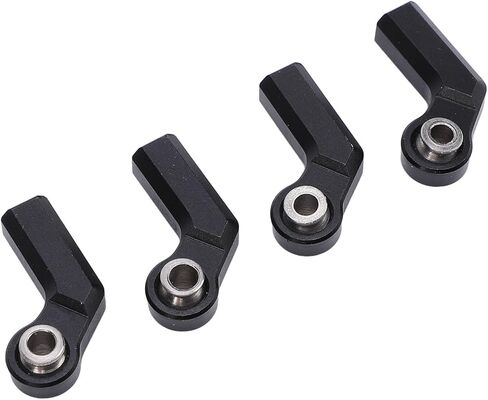 4PCSRC Link Rod Ends, Metal Ball Joint Alloy 7.0mm Diameter M4 Thread High Accuracy RC Car Bend Ball Joint for 1/10 Scale Model Cars (Black) in Saudi Arabia