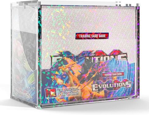 علبة عرض أكريليك من PKMN ETB Elite Trainer مع رقائق معدنية ثلاثية الأبعاد | صندوق تجميع حزم وبطاقات التداول اللامعة من TCG | حافظة حماية سميكة للغاية 5 مم + مغناطيس N52 - قصاصات ثلاثية الأبعاد قزحية الألوان in Saudi Arabia