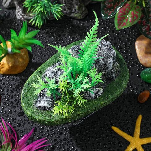 VOSAREA Floating Aquarium Lifelike Fish Hideout Rock Cave Fish Tank Fake Artificial Floating Stone Cave Shelter for Landscaping in Saudi Arabia