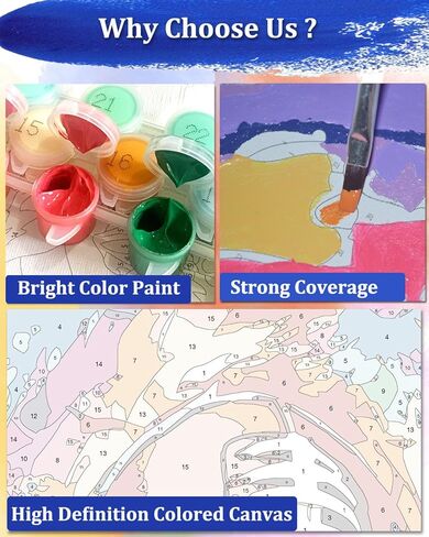 Blissroot Framed Paint by Numbers Kit for Adults Beginner&Kids Ages 8-12, 10x10inch Black Lab Paint by Numbers with Frame, Small Dog Paint by Number Framed Canvas (Without Easel) in Saudi Arabia