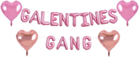 TONIFUL 16 Inch Red Galentines Letter Balloons Valentine’s Day Foil Alphabet Balloons Banner for Valentine's Day Wedding Bridal Shower Anniversary Engagement Ladies Girls Party Supplies in Saudi Arabia