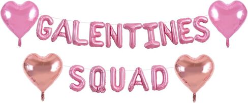 TONIFUL 16 Inch Red Galentines Letter Balloons Valentine’s Day Foil Alphabet Balloons Banner for Valentine's Day Wedding Bridal Shower Anniversary Engagement Ladies Girls Party Supplies in Saudi Arabia