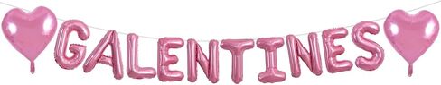 TONIFUL 16 Inch Red Galentines Letter Balloons Valentine’s Day Foil Alphabet Balloons Banner for Valentine's Day Wedding Bridal Shower Anniversary Engagement Ladies Girls Party Supplies in Saudi Arabia