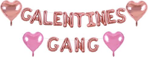 TONIFUL 16 Inch Red Galentines Letter Balloons Valentine’s Day Foil Alphabet Balloons Banner for Valentine's Day Wedding Bridal Shower Anniversary Engagement Ladies Girls Party Supplies in Saudi Arabia
