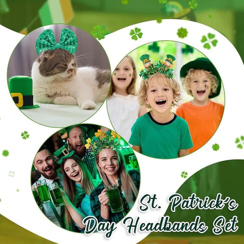 Hotop 36 Pcs St. Patrick's Day Headband Shamrock Head Boppers Hats Irish Green Headband Bulk for Boys and Girls St. Patrick's Day Party Decoration Accessories Favors Supplies in Saudi Arabia