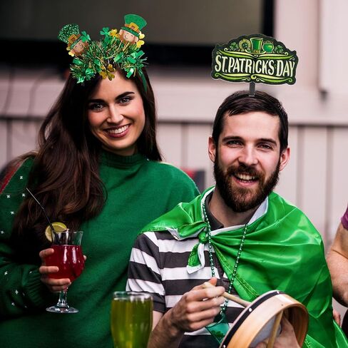 Hotop 36 Pcs St. Patrick's Day Headband Shamrock Head Boppers Hats Irish Green Headband Bulk for Boys and Girls St. Patrick's Day Party Decoration Accessories Favors Supplies in Saudi Arabia