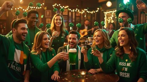 Funiverse Bulk 20-Pack Shamrock Head Boppers - St. Patrick’s Day Party Hats Fighting Irish Clover Accessories for Adults Parades Events in Saudi Arabia