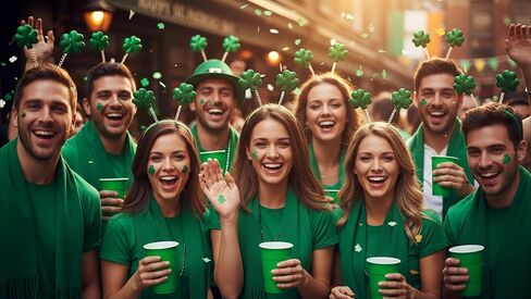 Funiverse Bulk 20-Pack Shamrock Head Boppers - St. Patrick’s Day Party Hats Fighting Irish Clover Accessories for Adults Parades Events in Saudi Arabia