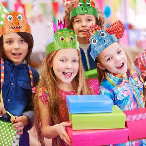 36 Pcs Dinosaur Party Hats for Kids Birthday Paper Headbands Crown for Boys Girls Dinosaur Party Decorations Supplies in Saudi Arabia