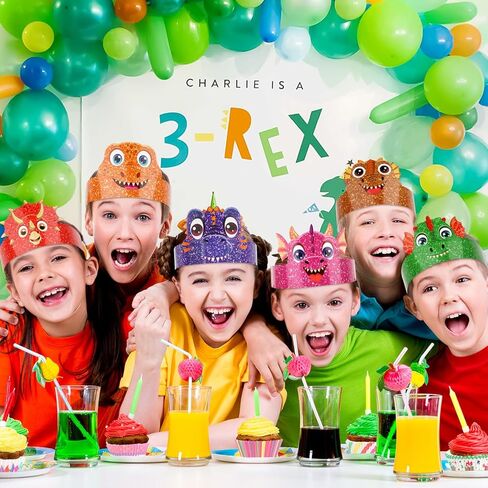 36 Pcs Dinosaur Party Hats for Kids Birthday Paper Headbands Crown for Boys Girls Dinosaur Party Decorations Supplies in Saudi Arabia