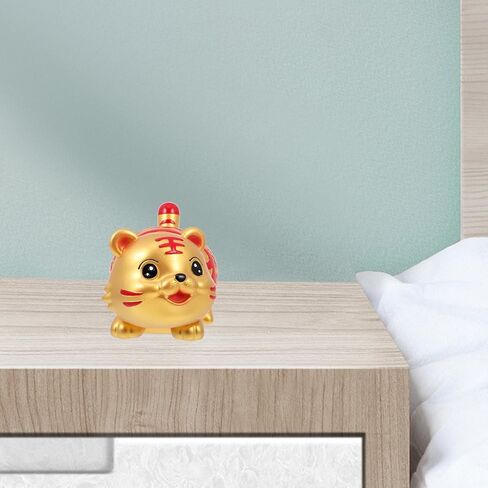 YARDWE Home Decor Kids Animal Coin Bank Coin Bank Zodiac Tiger الشكل الحيوان تمثال الخنزير البنك لعيد ميلاد 2022 السنة الصينية الجديدة الديكور الجدول الذهبي للأطفال بنك المال ديكور المنزل الطفل in Kuwait