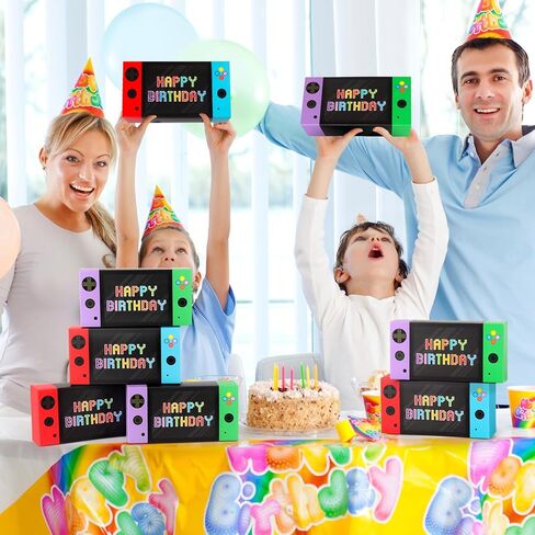 Adecortalk Video Game Party Favor Boxes-16 PCS Gamer On Theme Gifts Boxes for Boys Kid Birthday Decorations Video Game Controller Shape Goodie Candy Bags Gamer Party Supplies in Saudi Arabia