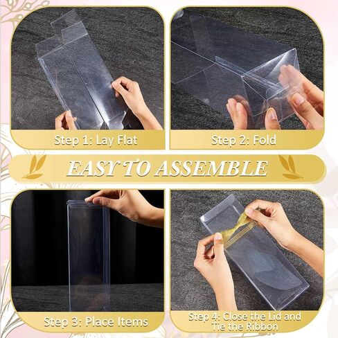 50 Pcs Mug Gift Boxes Clear Tumblers Packaging Box with Ribbon for Sublimation Tumblers Compatible with Stanley 11oz 12oz 15oz 20oz 30oz 40oz(3.3 x 3.3 x 9.8 Inch) in Saudi Arabia