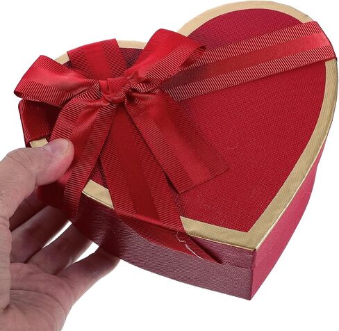 MAGICLULU Red Heart Shaped Boxes with Lids, Set of 3 Nesting Heart Present Boxes with Bow Ribbon for Proposal Bridesmaid Birthday Valentines Day Christmas Arrangements Flowers in Saudi Arabia