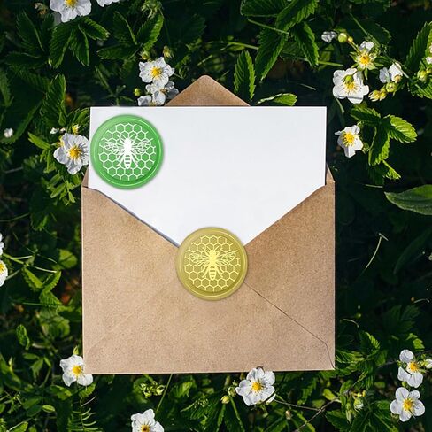 Bee Wax Seal Stamp Copper 25mm Vintage Detachable Sealing Stamp Brass and A Wood Handle Pattern Stamp Head Letter Invitation Card Wedding Gift Package Holidays in Saudi Arabia
