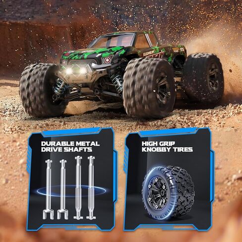 1:18 Scale All Terrain RC Cars, 40 KPH High Speed 4WD Electric Vehicle with 2.4 GHz Remote Control, 4X4 Waterproof Off-Road Truck with Two Rechargeable Batteries in Saudi Arabia