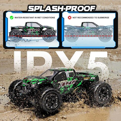 1:18 Scale All Terrain RC Cars, 40 KPH High Speed 4WD Electric Vehicle with 2.4 GHz Remote Control, 4X4 Waterproof Off-Road Truck with Two Rechargeable Batteries in Saudi Arabia