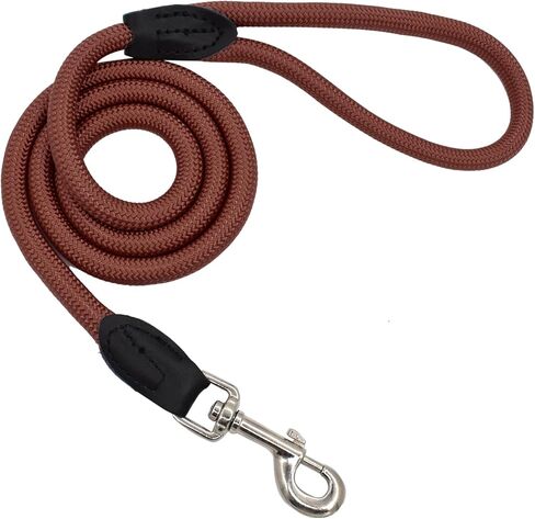 مقود للكلاب بطول 4 أقدام وحبل نايلون طويل مريح للكلاب الصغيرة والمتوسطة والتدريب اليومي على المشي (أسود) in Kuwait