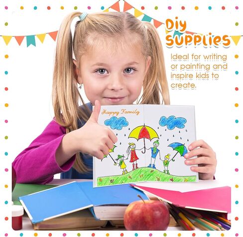 Henoyso 50 Pcs White Hardcover Blank Books for Kids to Write Stories 40 Pages 6 x 8 Inch Blank Book Hardcover Sketchbook for Student Back to School Writing Drawing(6 x 8 Inch,White Cover) in Saudi Arabia