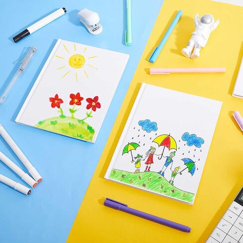 Henoyso 50 Pcs White Hardcover Blank Books for Kids to Write Stories 40 Pages 6 x 8 Inch Blank Book Hardcover Sketchbook for Student Back to School Writing Drawing(6 x 8 Inch,White Cover) in Saudi Arabia