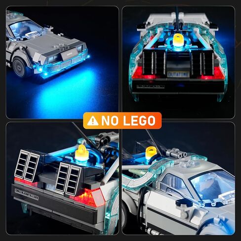 ضوء LED LIGHTAILING لآلة الزمن Lego-77256 من العودة إلى المستقبل - سهل التركيب، أسلاك مخفية، ديكور منزلي وجاهز للهدايا (النموذج غير متضمن) in Saudi Arabia