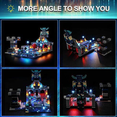 مجموعة إضاءة LED لـ Lego 21246 Minecraft The Deep Dark Battle، متوافقة مع نموذج مكعبات البناء Lego 21246 (لا تتضمن مجموعة الكتل) in Kuwait