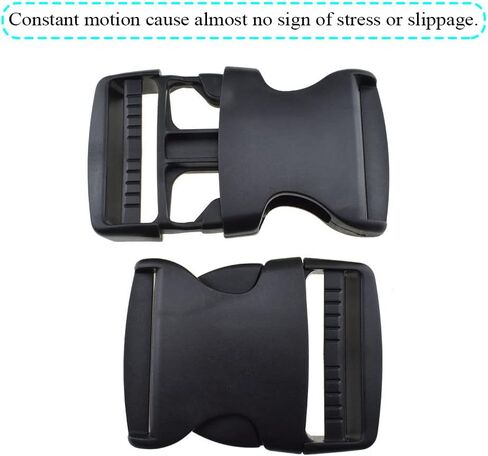 2" Width Quick Side Release Buckles Speedy Pinch Single Loop End Hold Tight Withstand Constant Motion Strong Plastic Clips Snaps 6 PCS for Nylon Webbing Strap Backpack Costume Dog Collars in Saudi Arabia