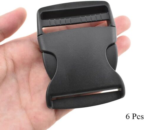 2" Width Quick Side Release Buckles Speedy Pinch Single Loop End Hold Tight Withstand Constant Motion Strong Plastic Clips Snaps 6 PCS for Nylon Webbing Strap Backpack Costume Dog Collars in Saudi Arabia