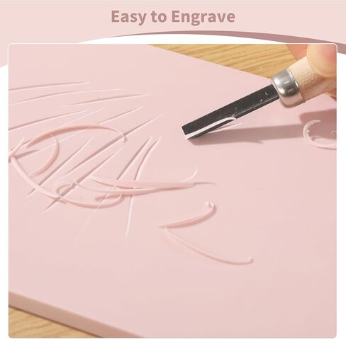 8 Pack 4"x6" Pale Pink Linoleum Blocks for Printmaking, Rubber Stamp Carving Blocks Linoleum Carving Tools for Stamp Maker Printmaking Supplies in Saudi Arabia