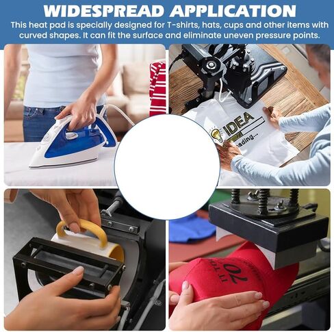 3Pcs Silicone Heat Press Cover Pad, Silicone Hot Pressing Foam Pads, 1/8" X 4" X 8" Double Sided Use Non-Slip Heat Press Mats for DIY Vinyl Hats, Sleeves & Small Items(Color:Grey) in Kuwait