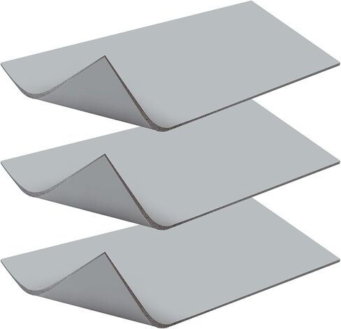 3Pcs Silicone Heat Press Cover Pad, Silicone Hot Pressing Foam Pads, 1/8" X 4" X 8" Double Sided Use Non-Slip Heat Press Mats for DIY Vinyl Hats, Sleeves & Small Items(Color:Grey) in Kuwait