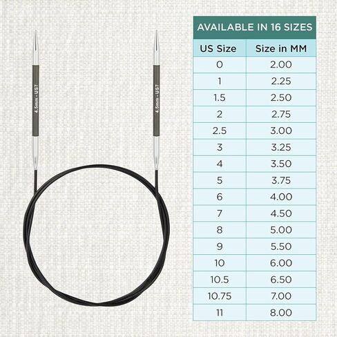 KnitPro Karbonz Fixed Circular Needle 24"(60cm) | US Size 7 (4.5mm) in Saudi Arabia