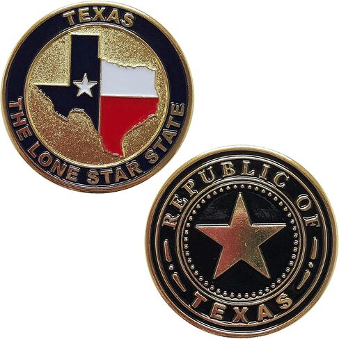 Seal of The Republic of Texas Challenge Coin - Seal of The Republic of Texas, 1.5 Oz, Commemorative Coin, Republic of Texas, Six Flags of Texas, Texas State Seal. Texas Challenge Coin in Saudi Arabia